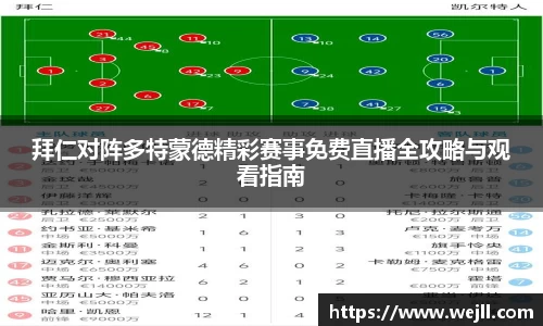拜仁对阵多特蒙德精彩赛事免费直播全攻略与观看指南